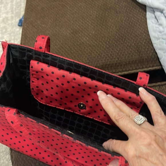 Kate Spade purse red with black polka dots. Very cute ๐ - Picture 4 of 9